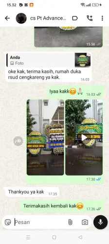 Testimonial Papan Bunga Pernikahan sario