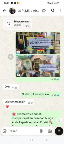Testimonial Papan Bunga sario