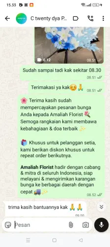 Testimonial Standing Flower sario