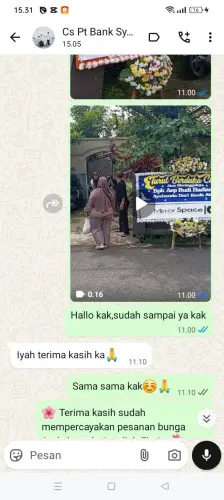 Testimonial Papan Bunga sario